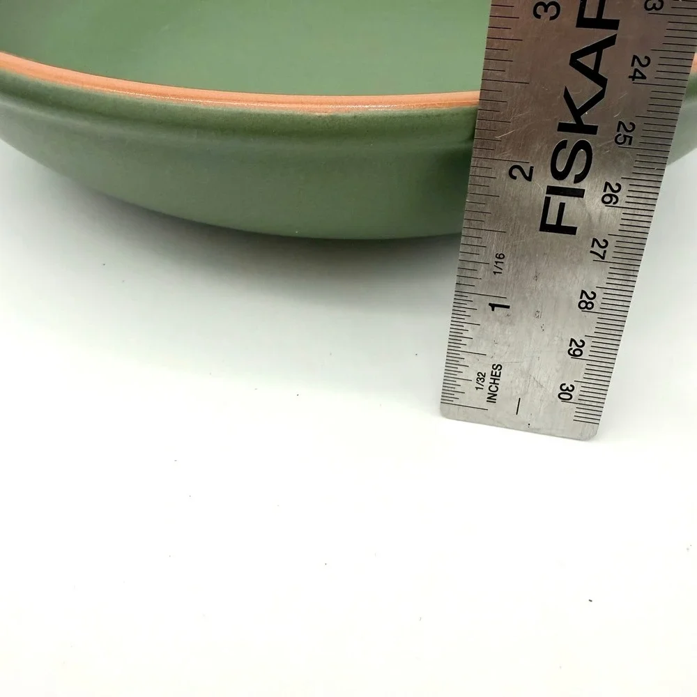 Williams Sonoma Casa Verde‎ Large Pasta Bowl Green Terra Cotta Portugal 10.75